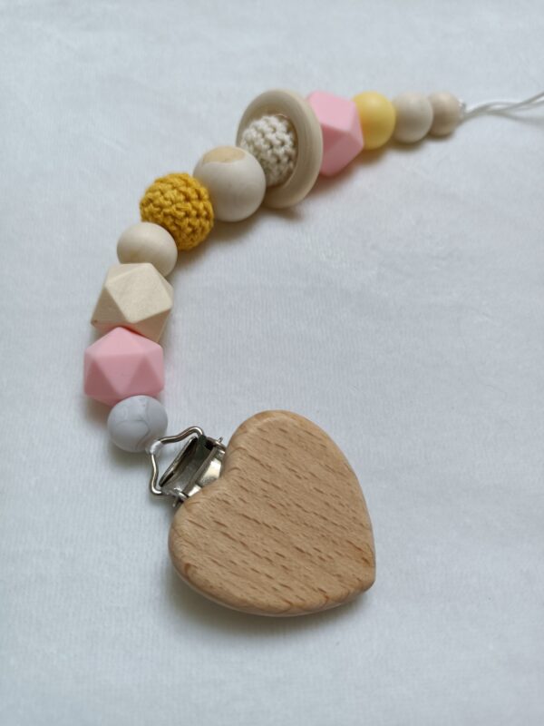 Hochet & attache tétine Coeur – Image 3